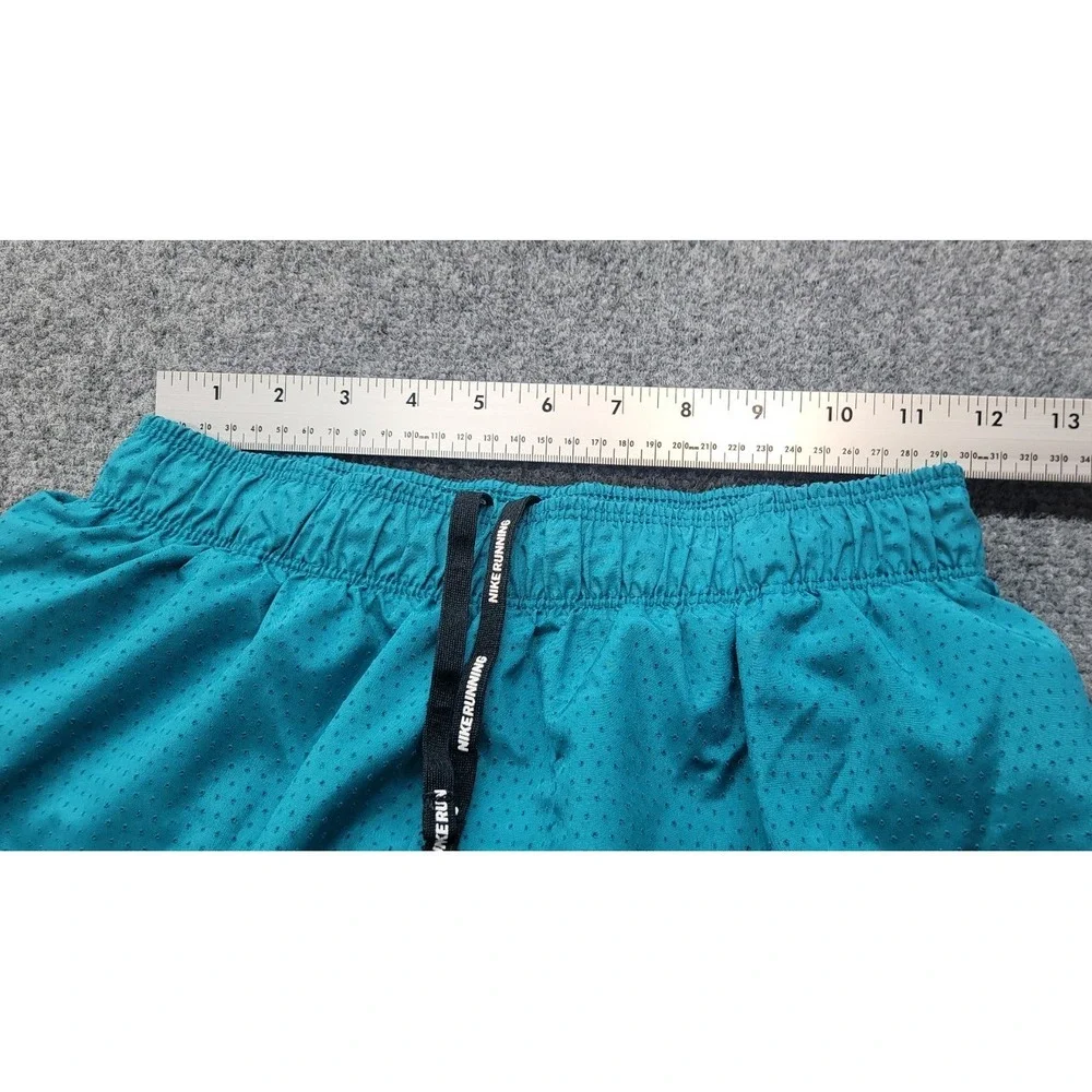 Nike Dri-Fit Running Shorts Women's Small Teal Built-in Brief Drawstring Pocket